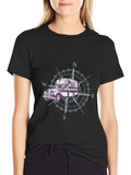 Vintage Camper Compass Graphic T-Shirt product image 1