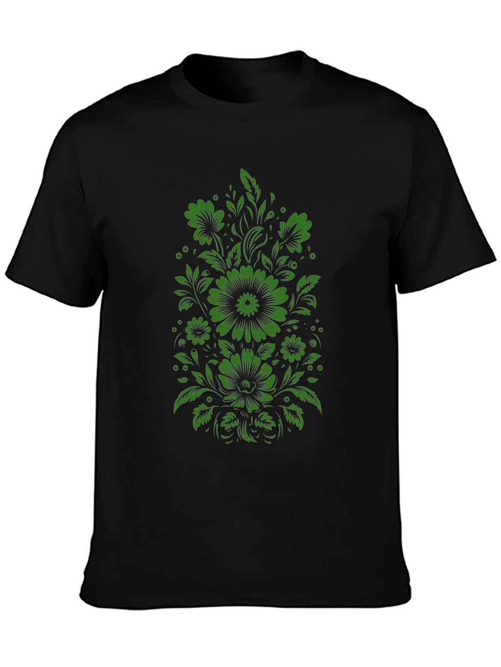 Floral Graphic Print Tee - Mens Black T-Shirt product image 3