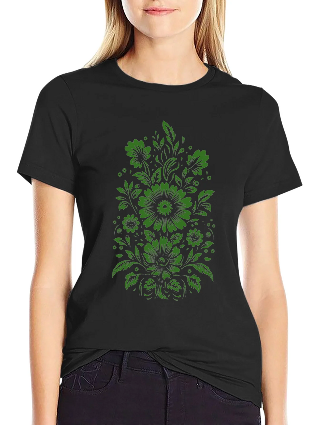 Floral Graphic Print Tee - Mens Black T-Shirt product image 2