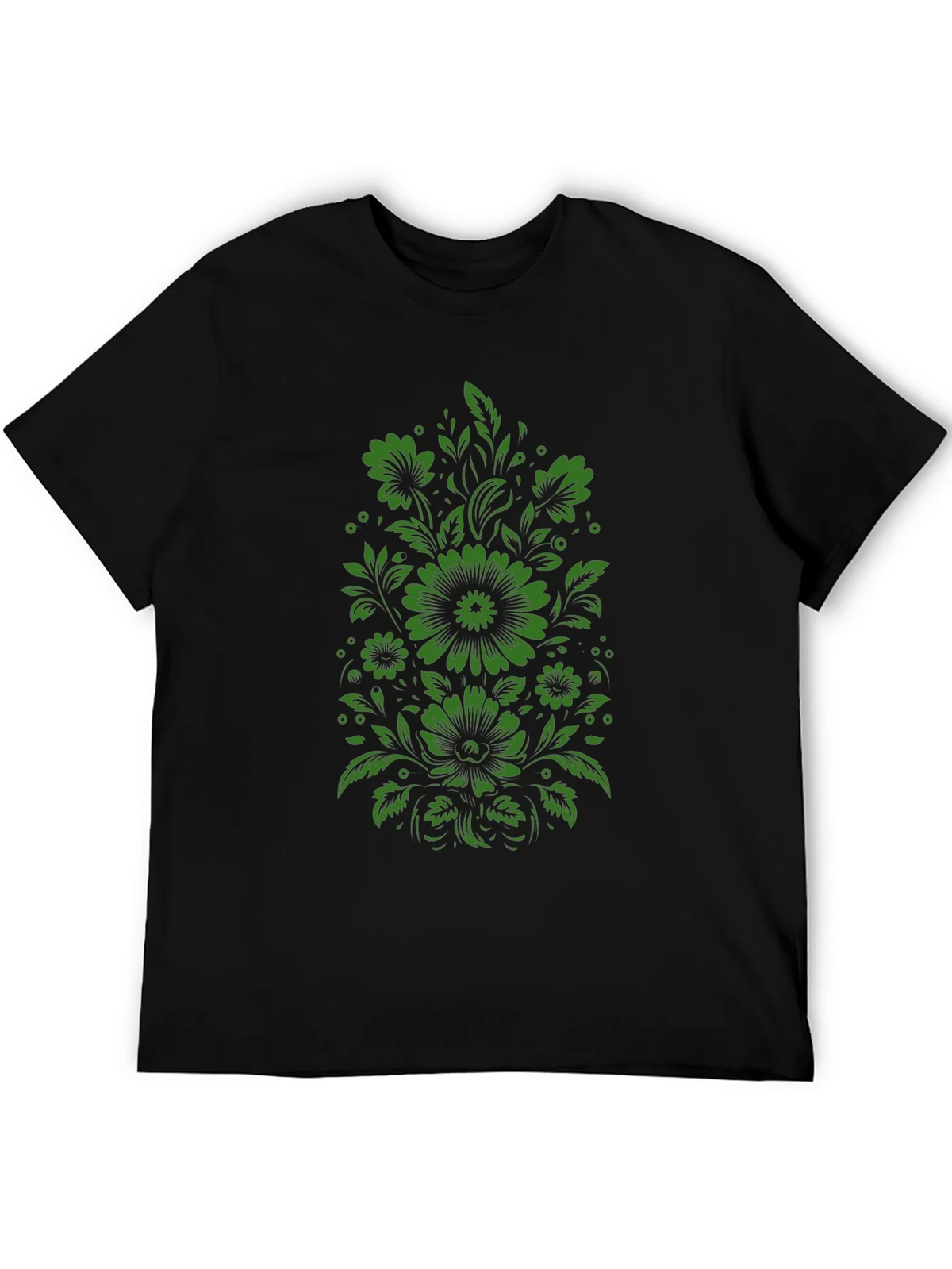 Floral Graphic Print Tee - Mens Black T-Shirt product image 5