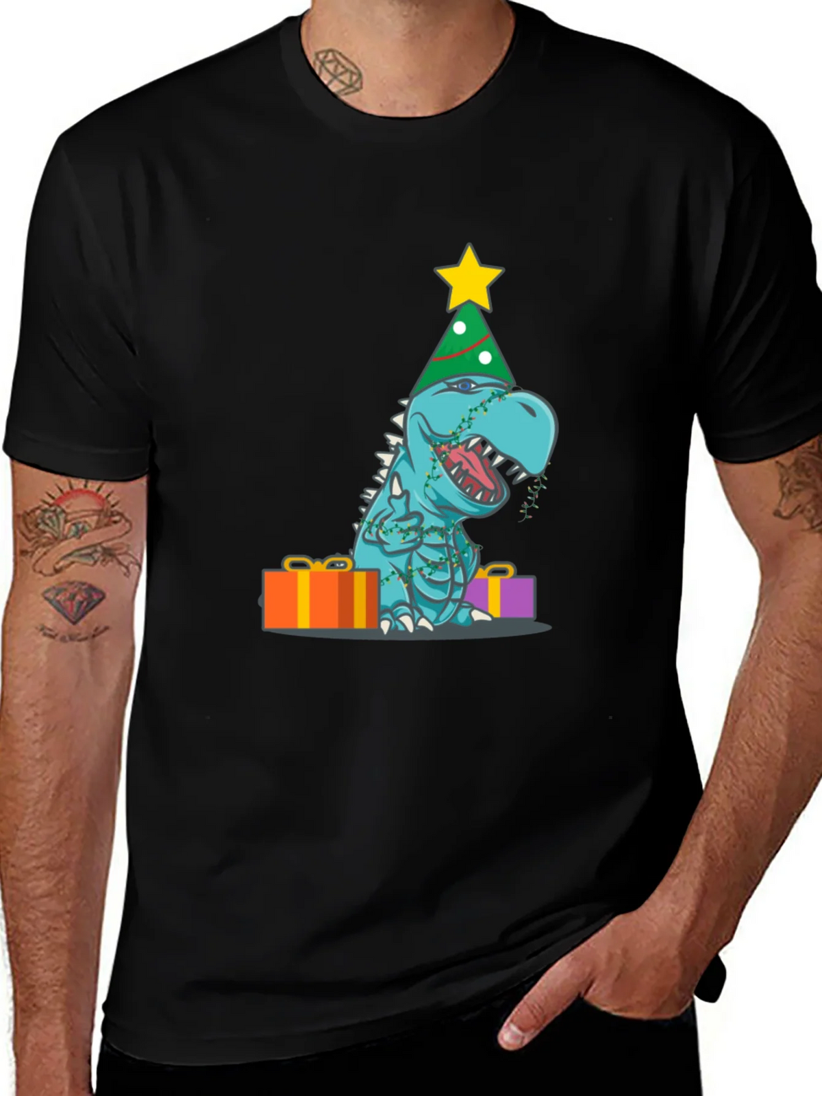 Festive Dinosaur T-Shirt product image 1