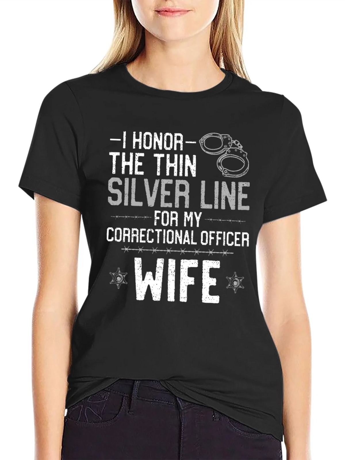 I Honor the Thin Silver Line Correctional Officer Wife product image 2