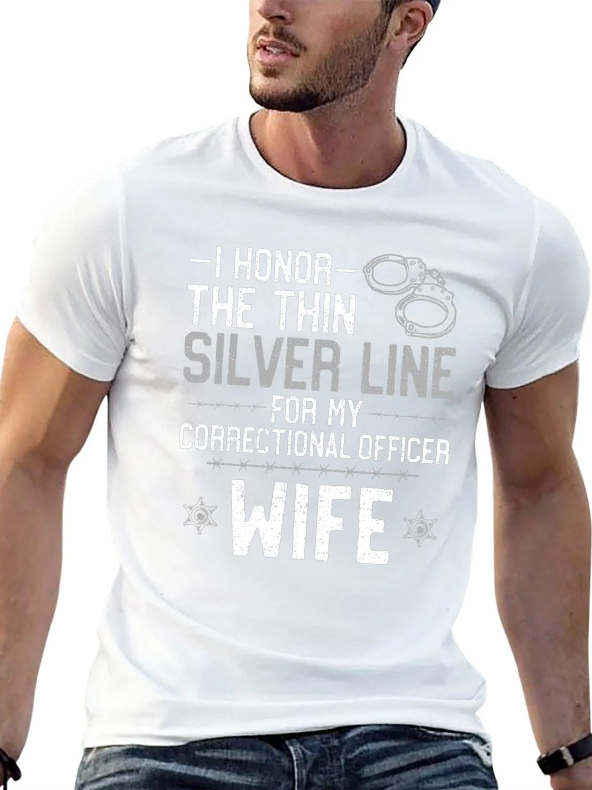 I Honor the Thin Silver Line Correctional Officer Wife product image 12