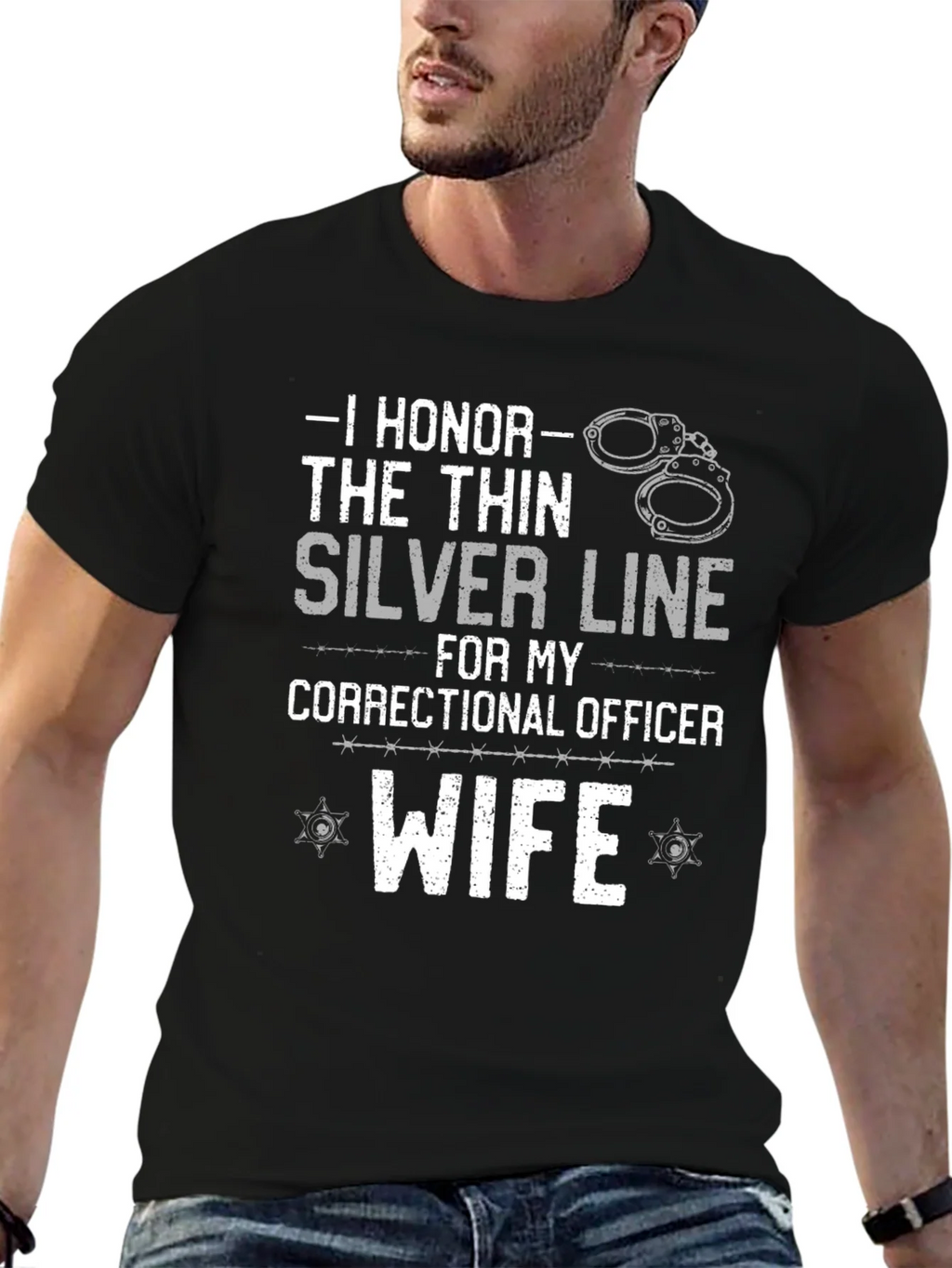 I Honor the Thin Silver Line Correctional Officer Wife product image 6