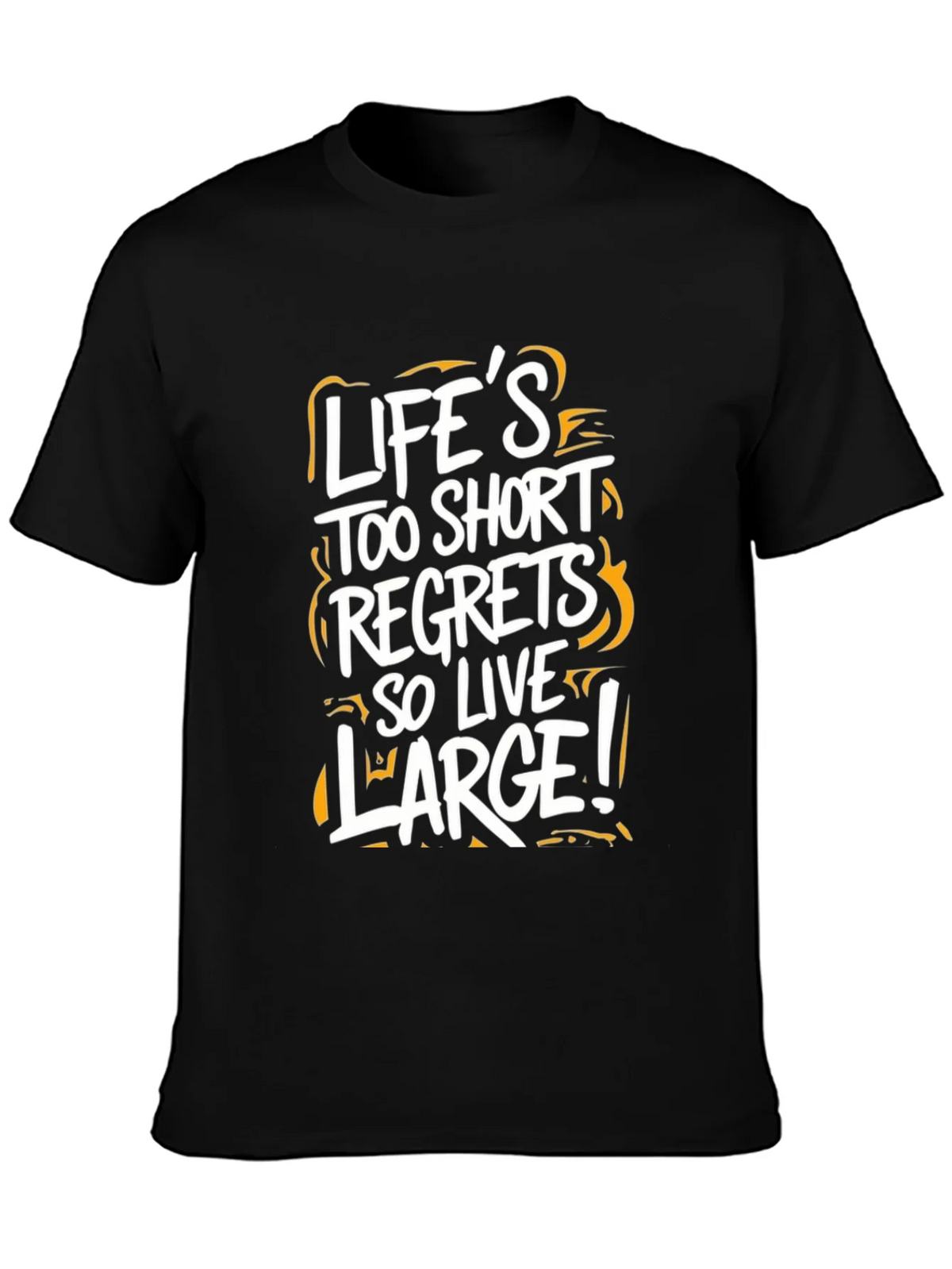Lifes Too Short Graphic Tee - Black Casual T-Shirt product image 3