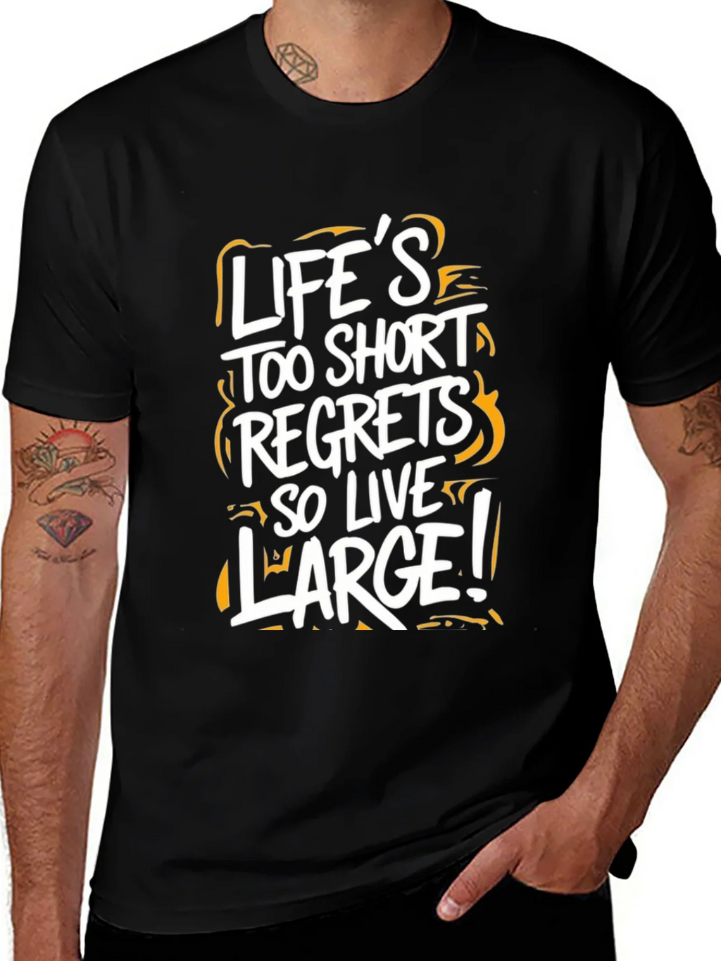 Lifes Too Short Graphic Tee - Black Casual T-Shirt product image 1
