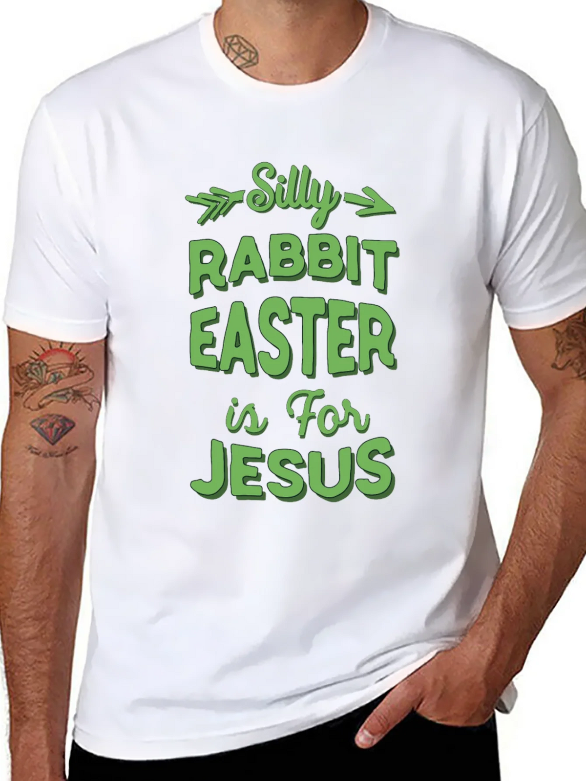 Silly Rabbit Easter T-Shirt - For Jesus product image 7