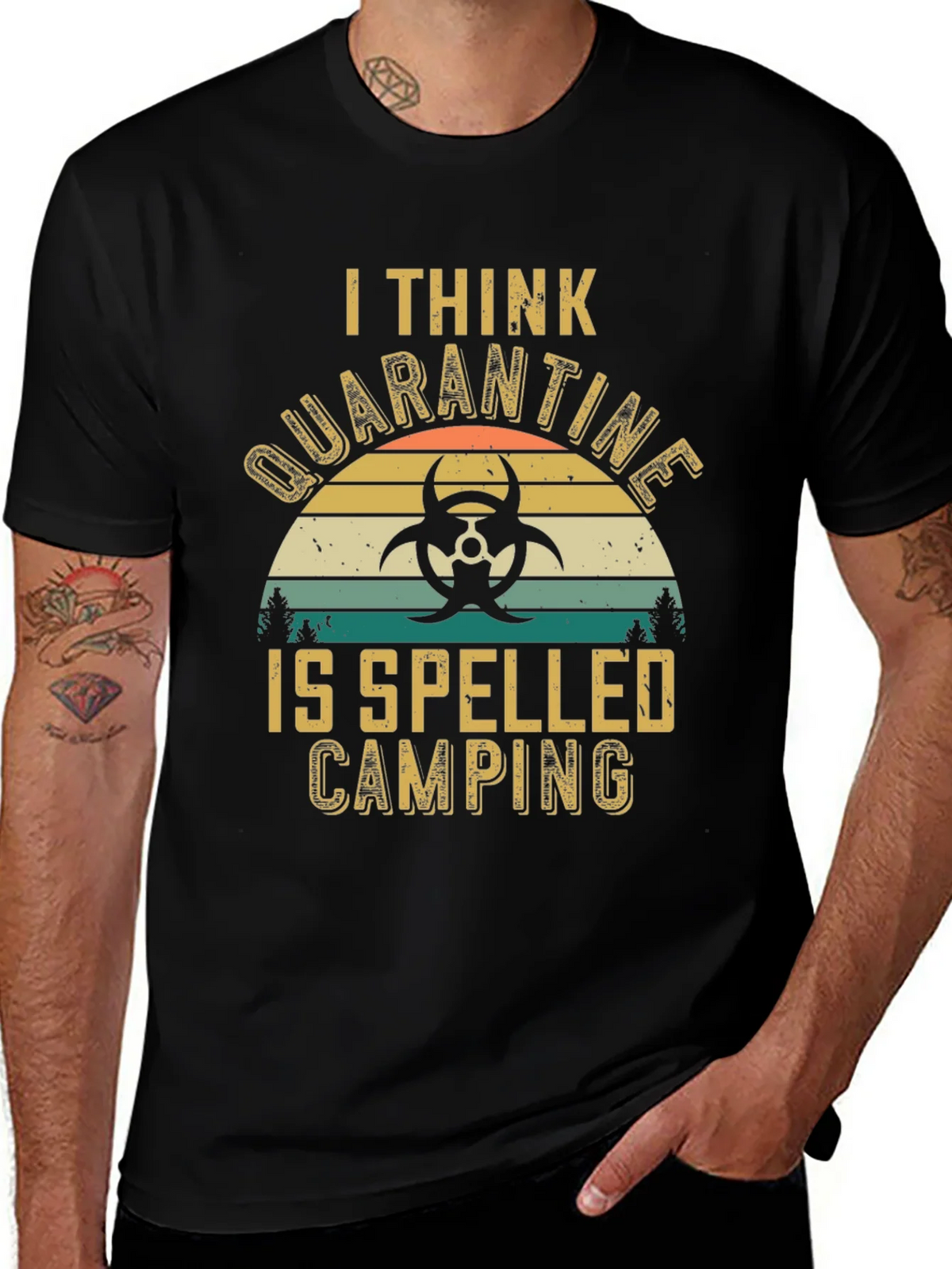 Quarantine Camping T-Shirt - Funny Outdoor Graphic Tee product image 1