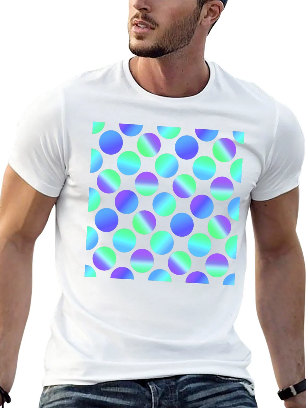 Retro Polka Dot Black T-Shirt product image 12