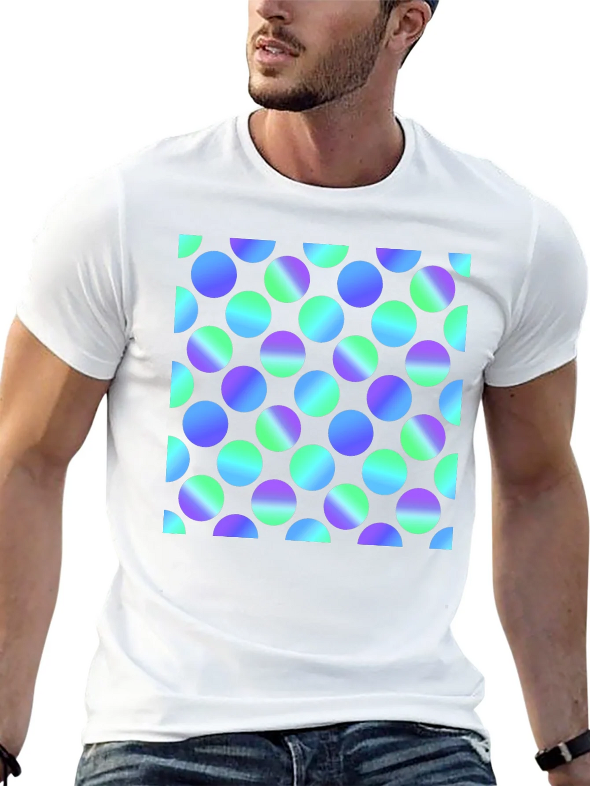 Retro Polka Dot Black T-Shirt product image 12