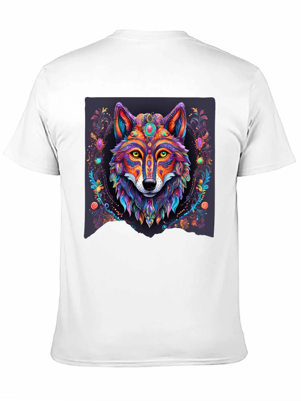 Vibrant Wolf Graphic Tee - Artistic Animal Print product image 10