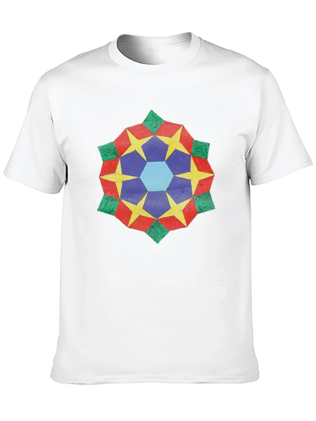 Geometric Star Mandala Black T-Shirt product image 9