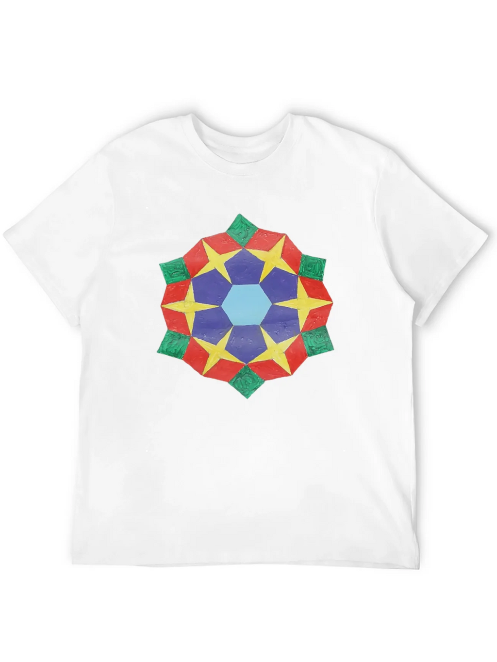 Geometric Star Mandala Black T-Shirt product image 11