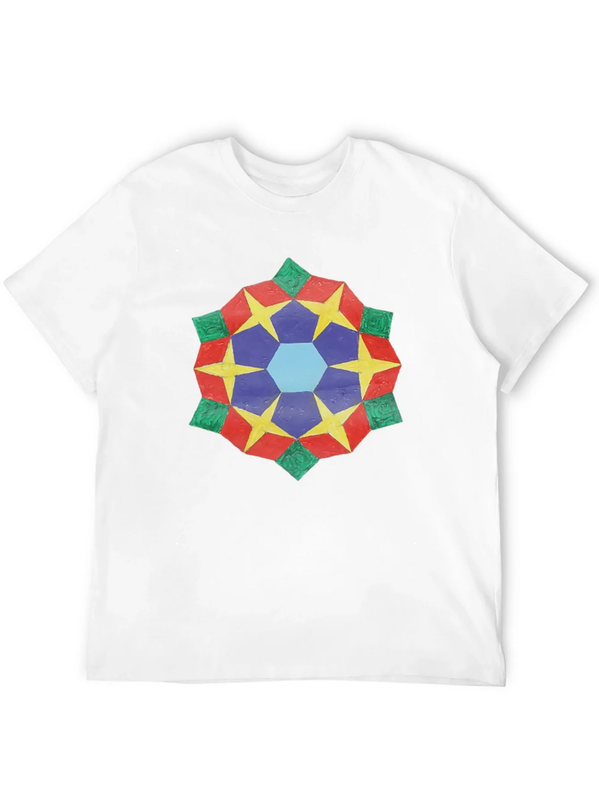 Geometric Star Mandala Black T-Shirt product image 11
