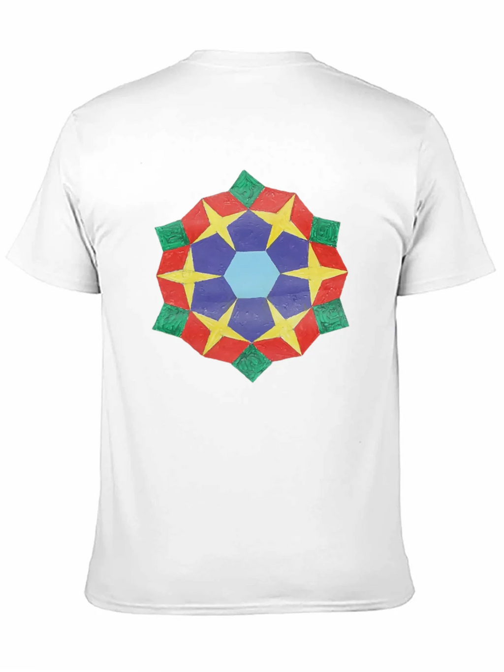 Geometric Star Mandala Black T-Shirt product image 10