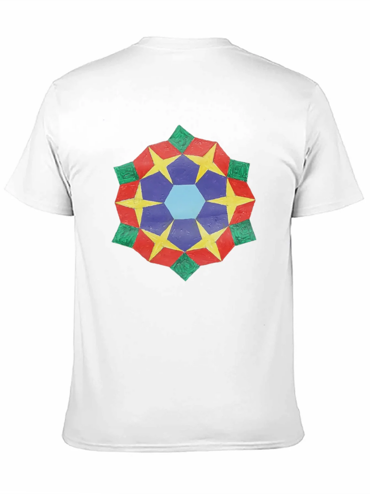 Geometric Star Mandala Black T-Shirt product image 10