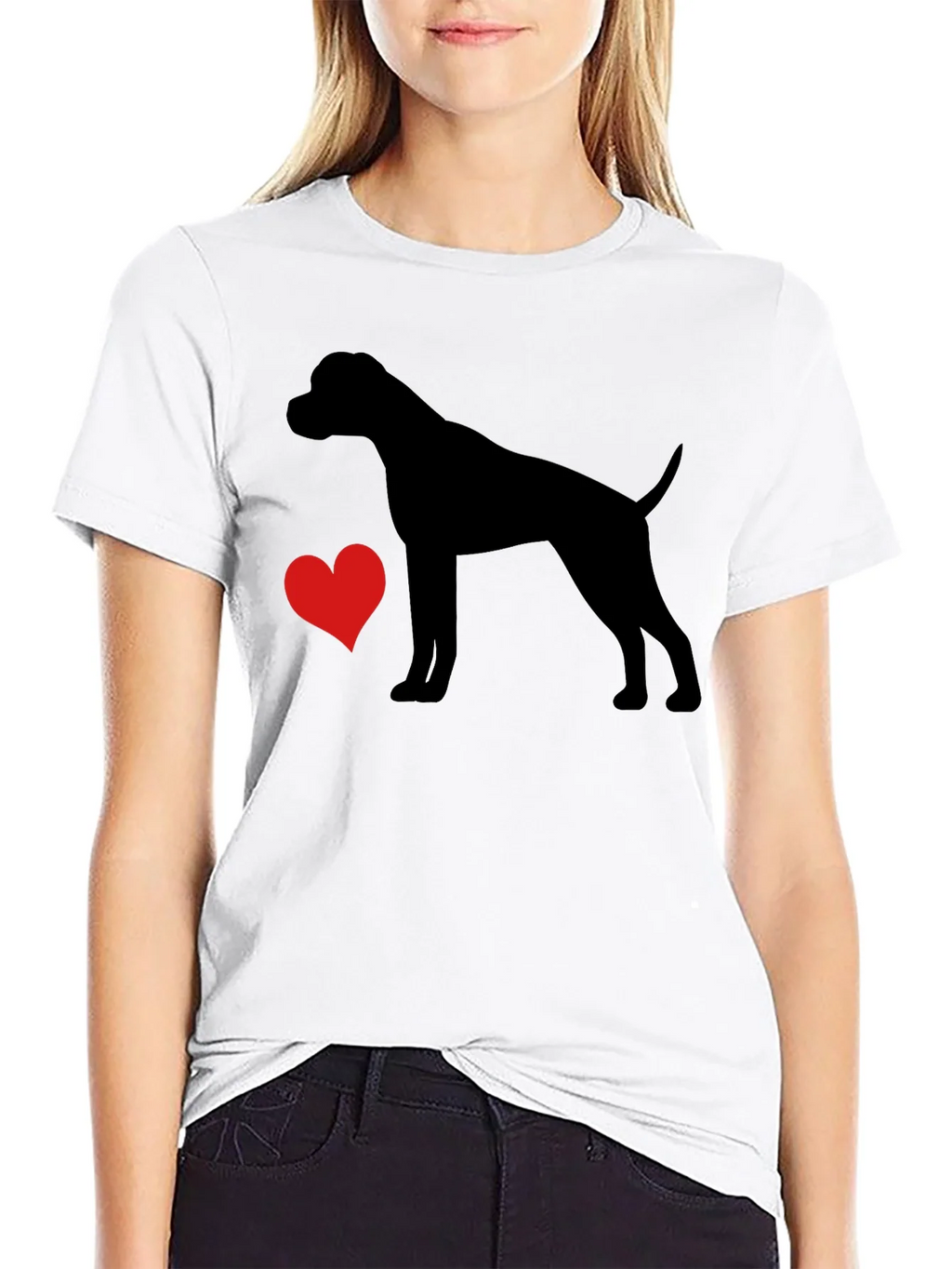 Dog Lover T-Shirt - Heart & Canine Silhouette product image 8