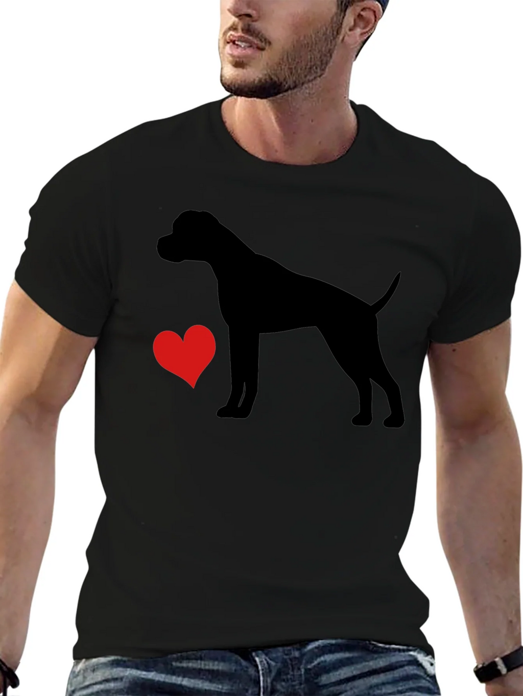 Dog Lover T-Shirt - Heart & Canine Silhouette product image 6