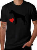 Dog Lover T-Shirt - Heart & Canine Silhouette product image 1