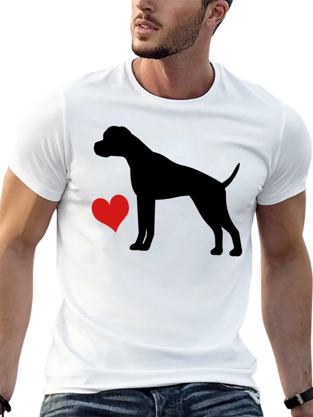 Dog Lover T-Shirt - Heart & Canine Silhouette product image 12