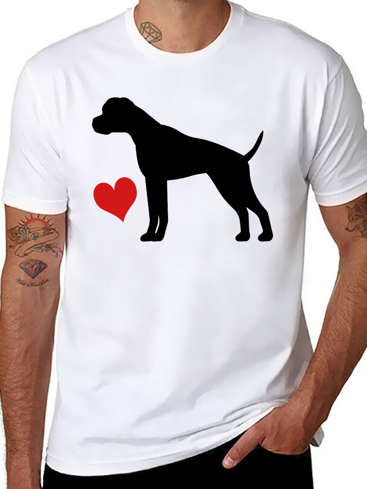 Dog Lover T-Shirt - Heart & Canine Silhouette product image 7
