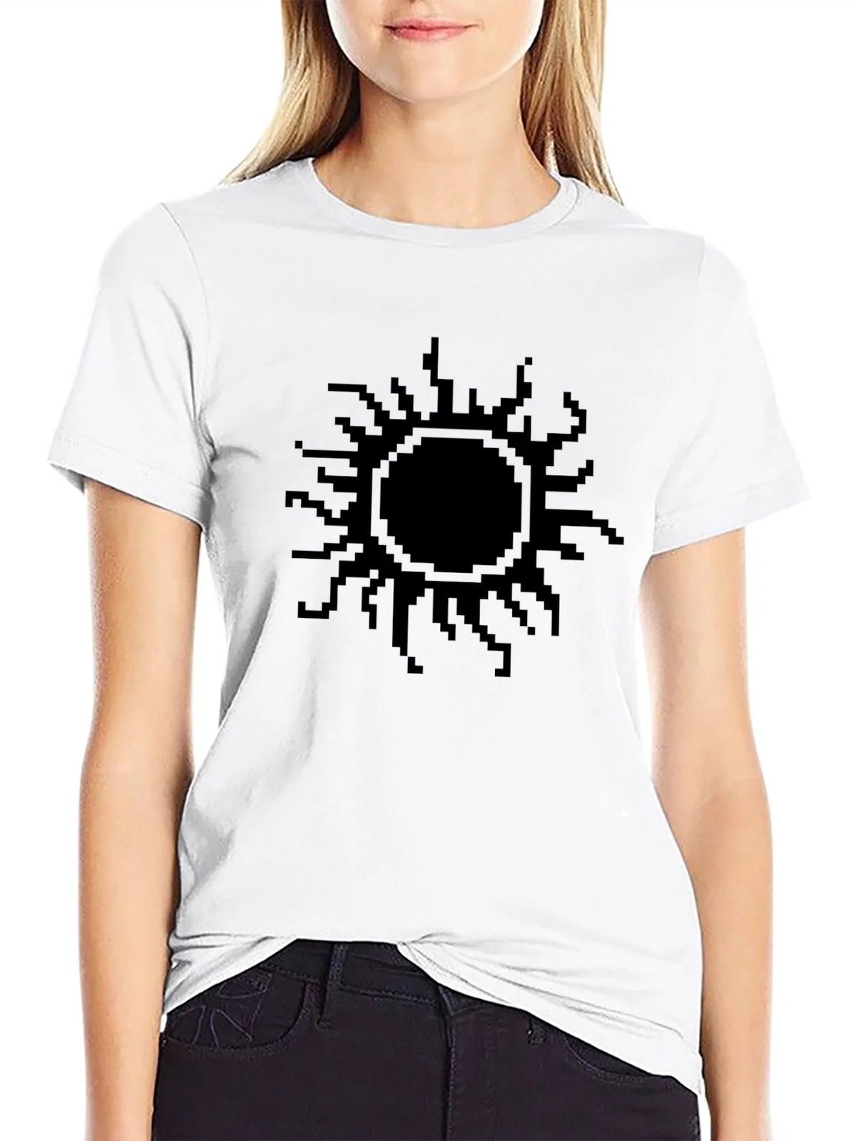 Pixel Sun Black T-Shirt - Graphic Tee for Casual Wear product image 8