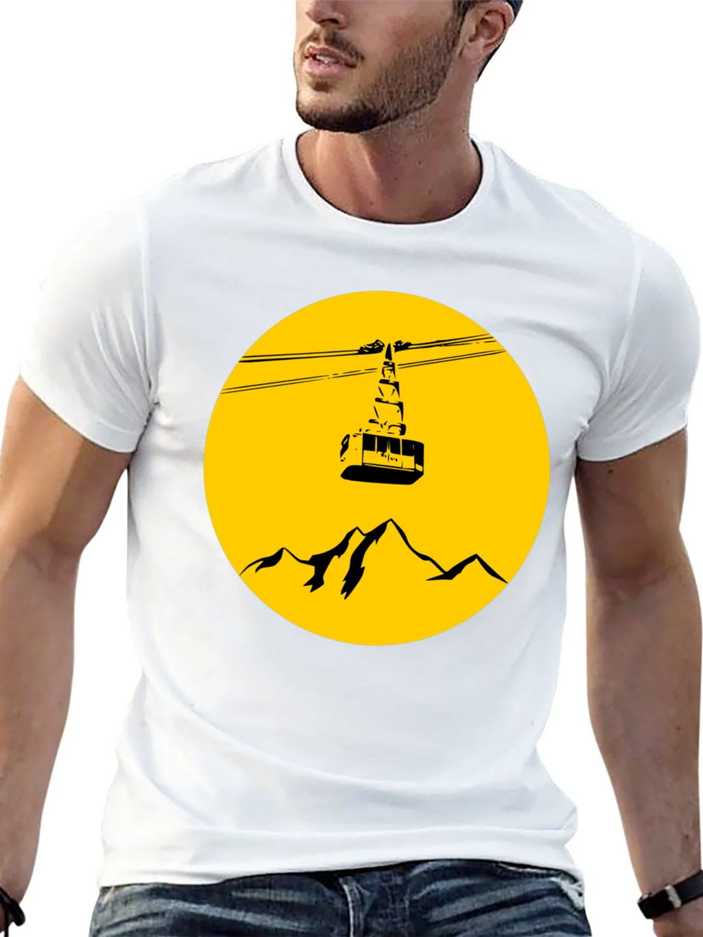 Mountain Gondola Graphic T-Shirt - Black product image 12