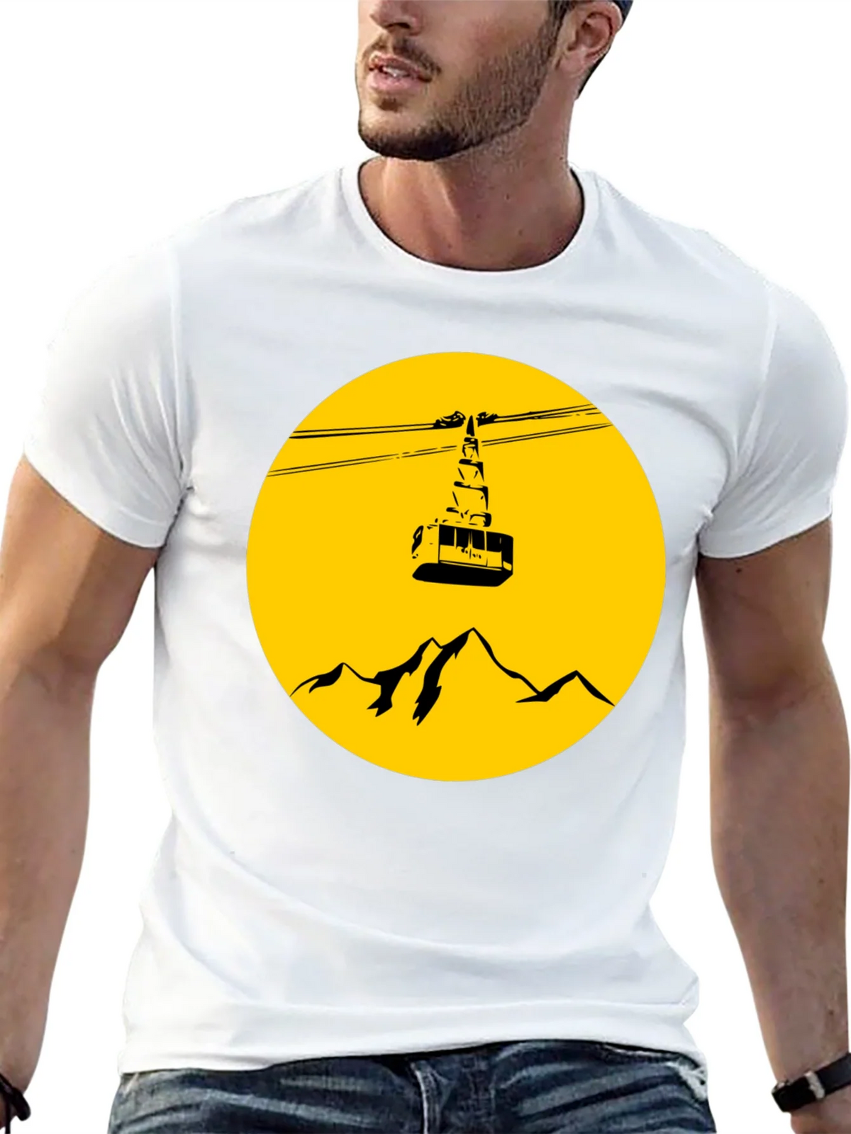 Mountain Gondola Graphic T-Shirt - Black product image 12