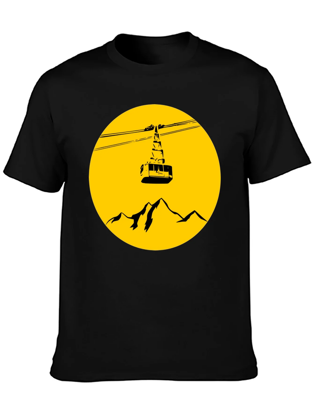Mountain Gondola Graphic T-Shirt - Black product image 3