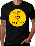 Mountain Gondola Graphic T-Shirt - Black product image 1