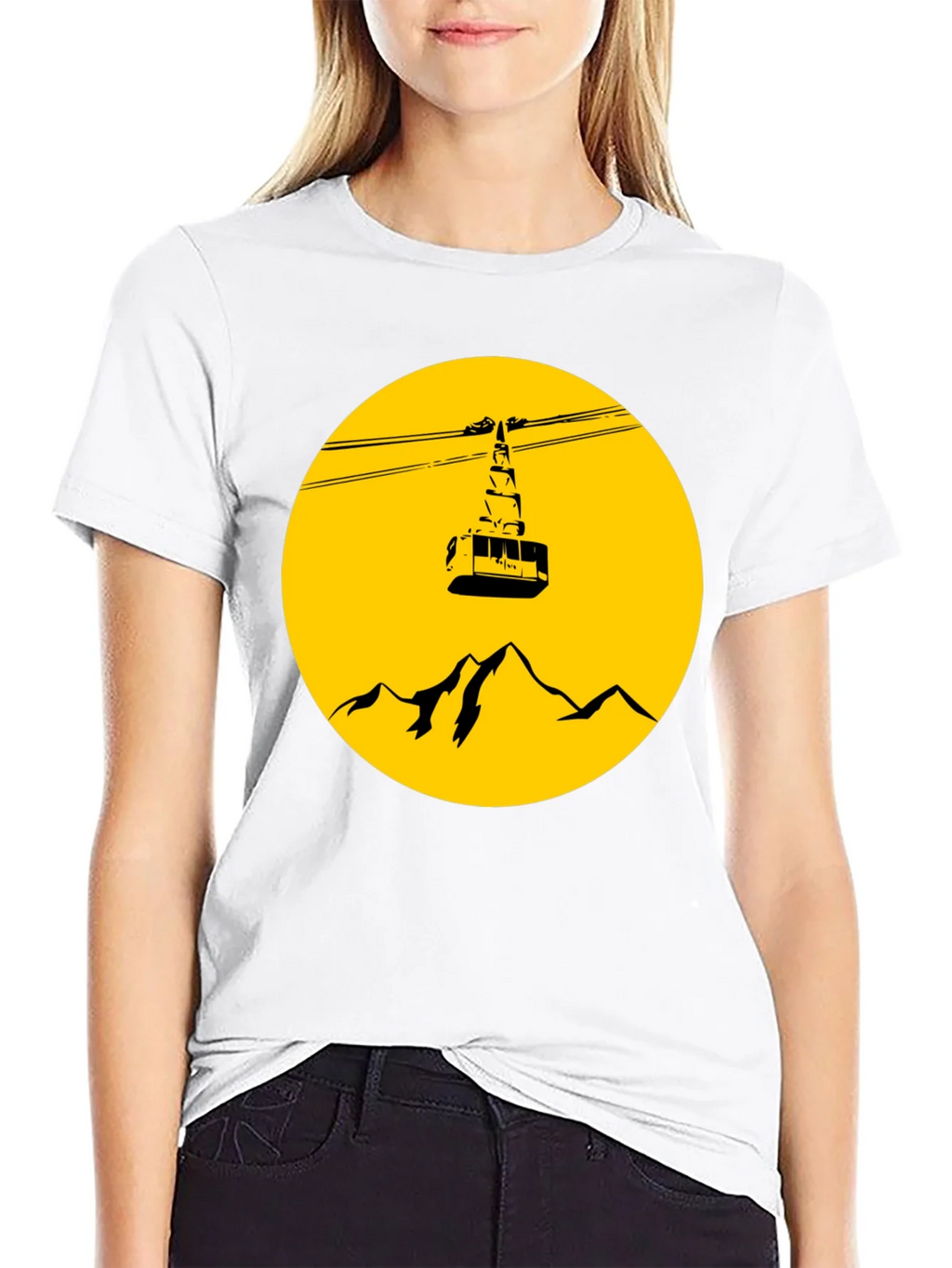 Mountain Gondola Graphic T-Shirt - Black product image 8