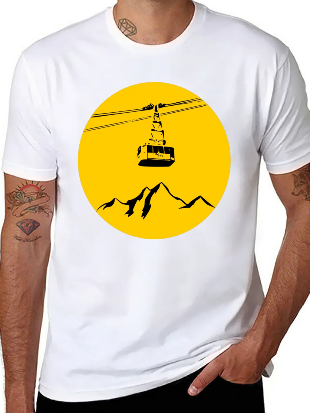 Mountain Gondola Graphic T-Shirt - Black product image 7