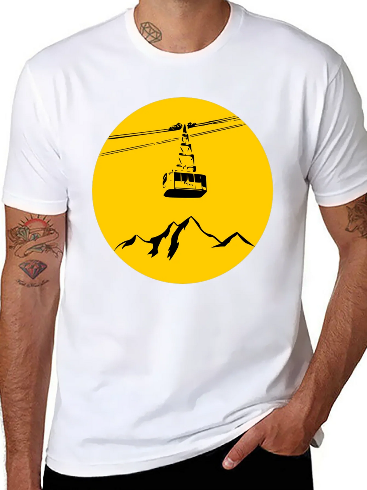 Mountain Gondola Graphic T-Shirt - Black product image 7
