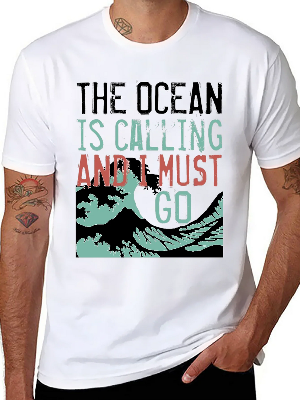 Ocean Calling Black Graphic Tee product image 7