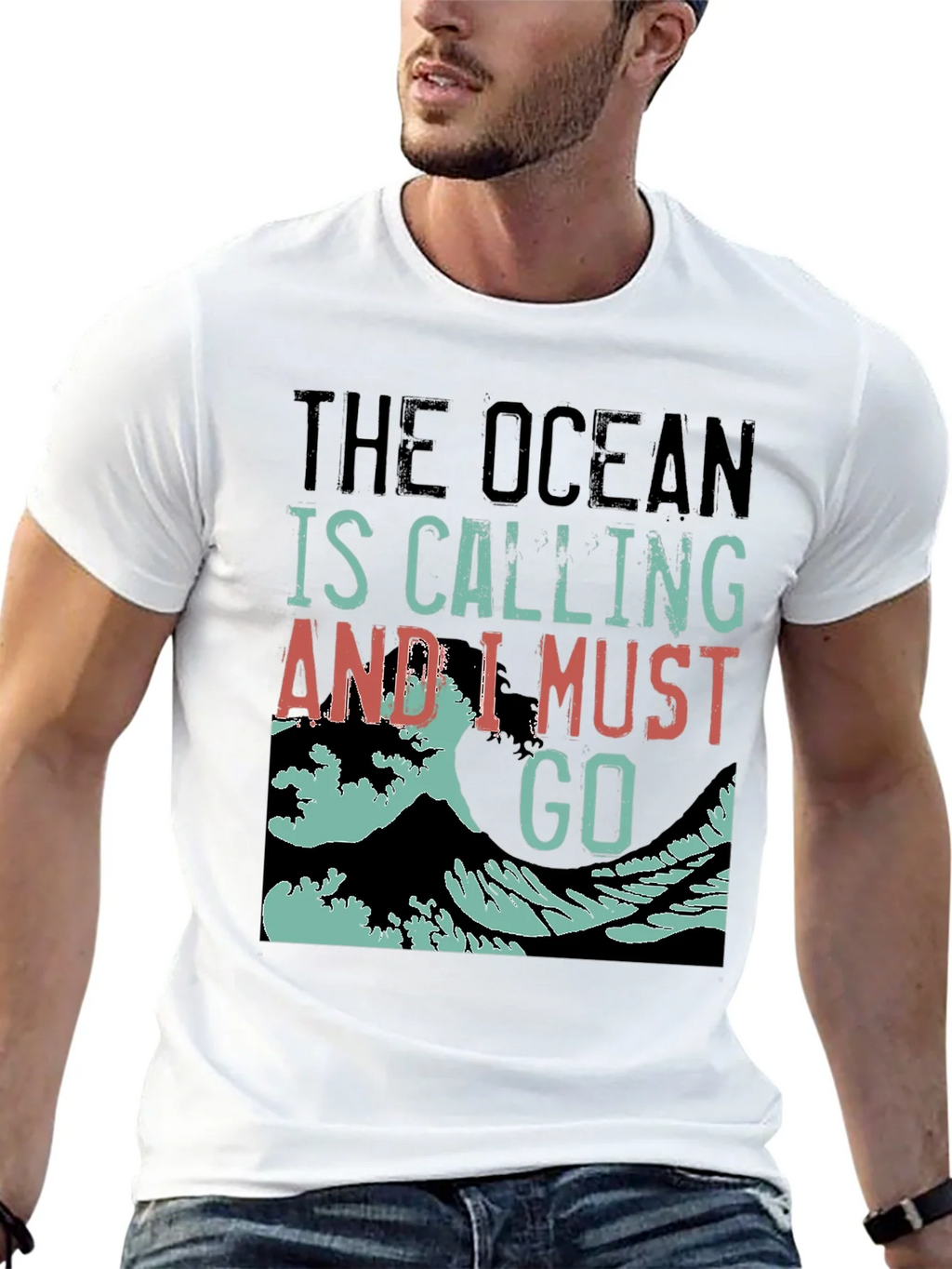 Ocean Calling Black Graphic Tee product image 12