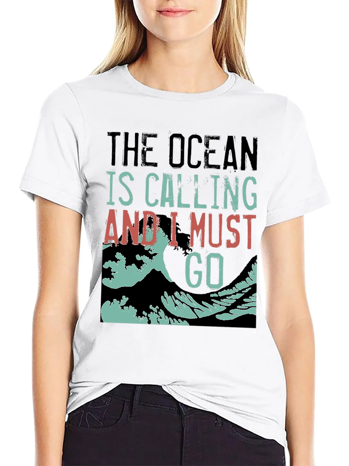 Ocean Calling Black Graphic Tee product image 8