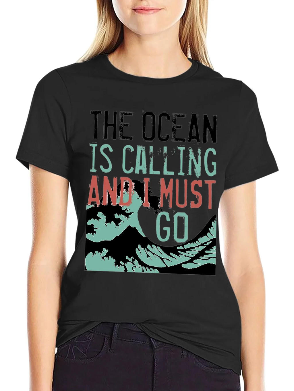 Ocean Calling Black Graphic Tee product image 2