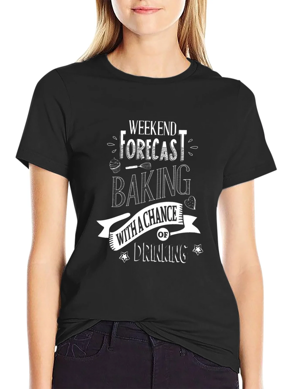 Baking & Drinking Weekend Forecast T-Shirt product image 2