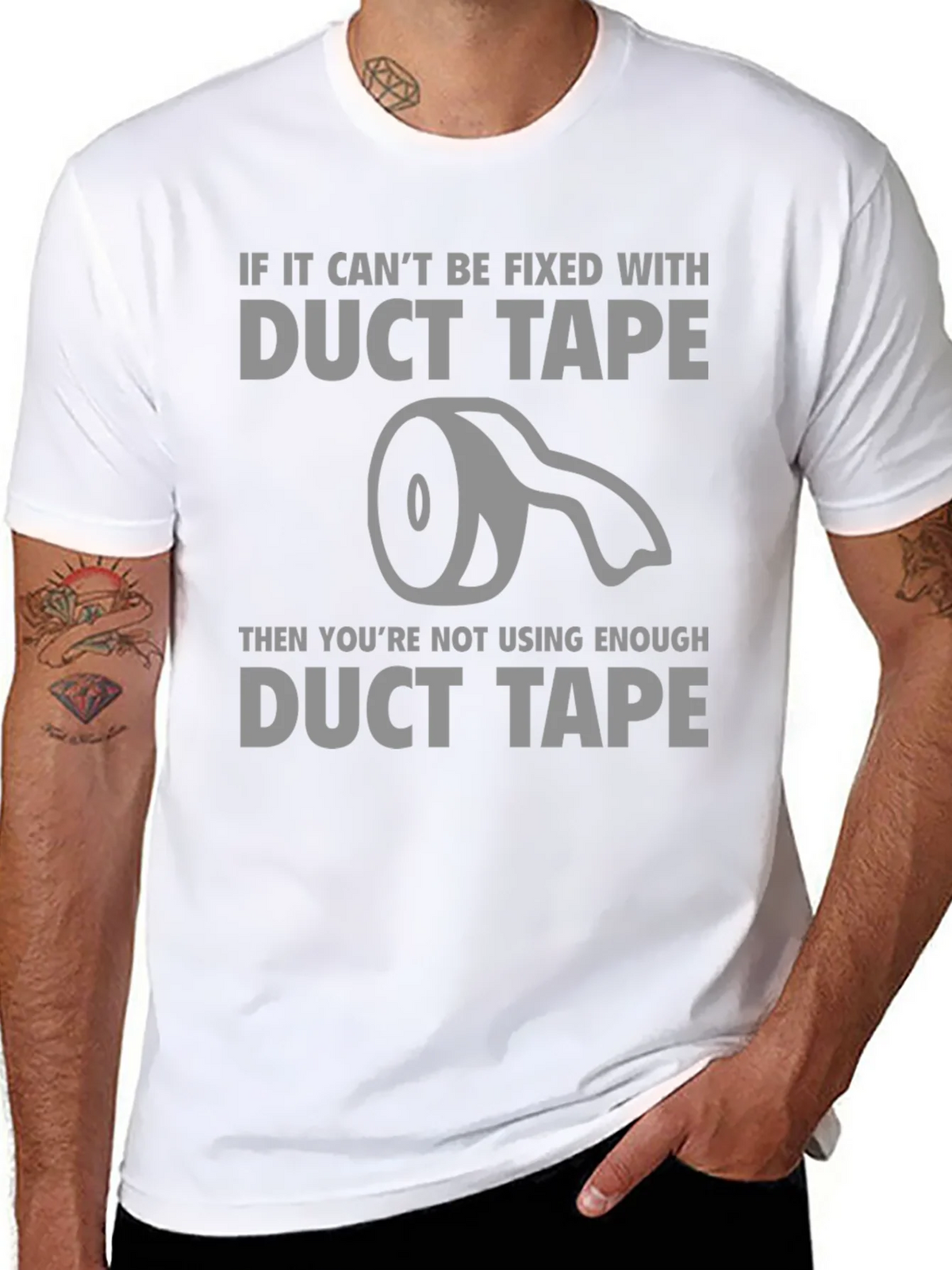 Duct Tape Fixes Everything T-Shirt - Funny Sarcastic Tee product image 1