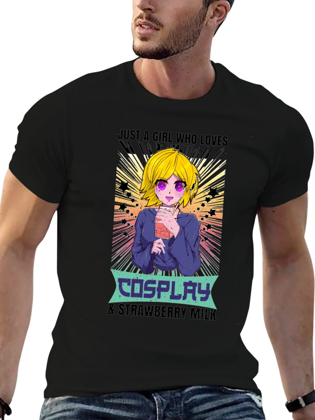 Cosplay & Strawberry Milk Anime T-Shirt product image 6