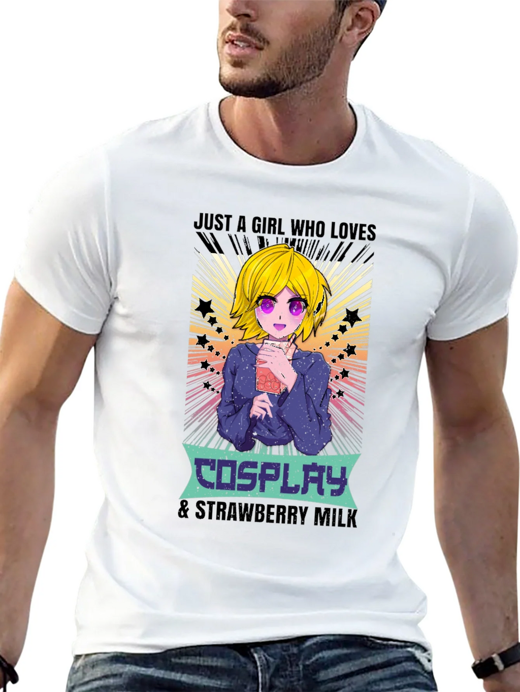 Cosplay & Strawberry Milk Anime T-Shirt product image 12