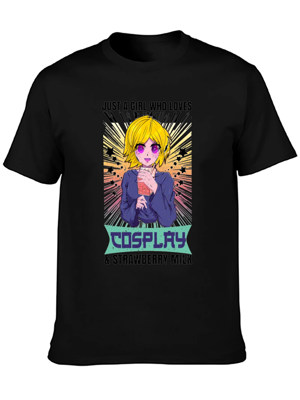 Cosplay & Strawberry Milk Anime T-Shirt product image 3