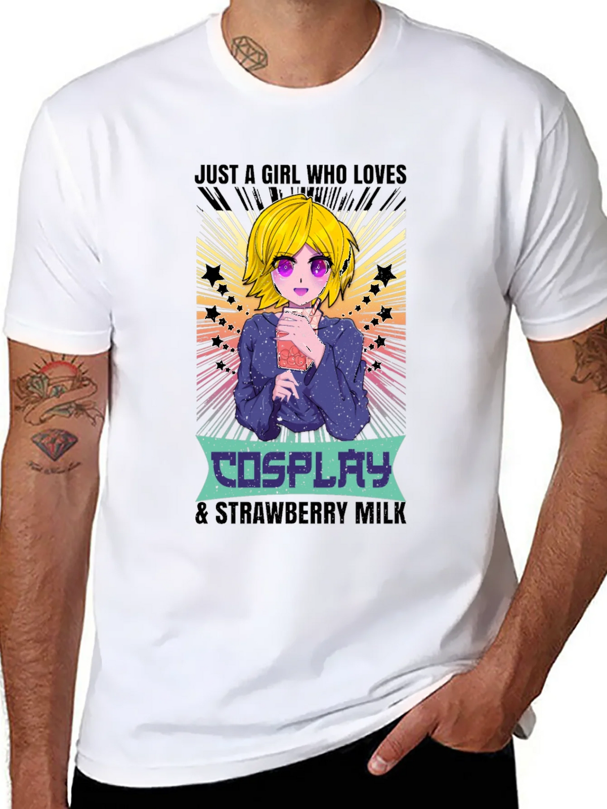 Cosplay & Strawberry Milk Anime T-Shirt product image 7