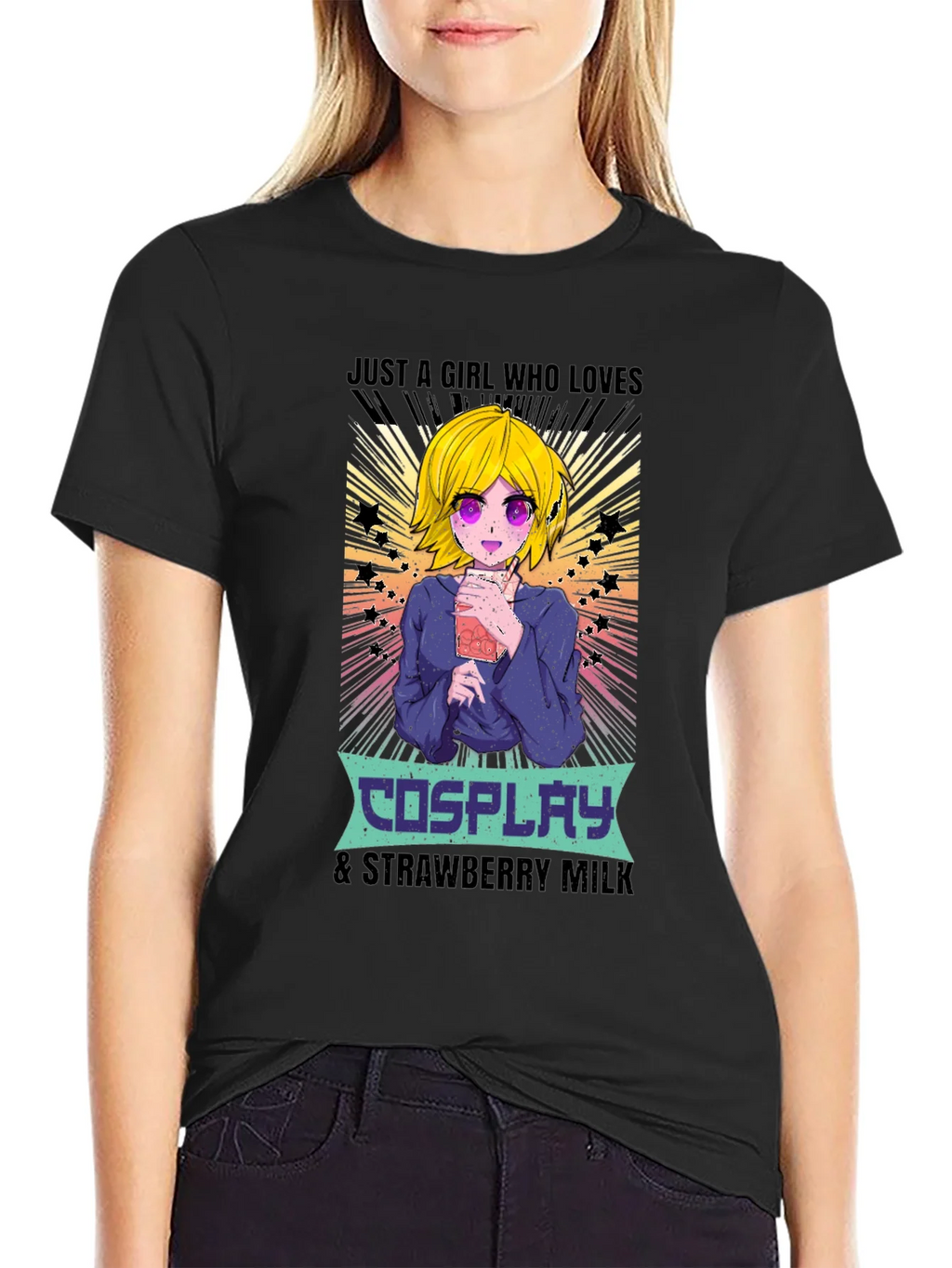 Cosplay & Strawberry Milk Anime T-Shirt product image 2