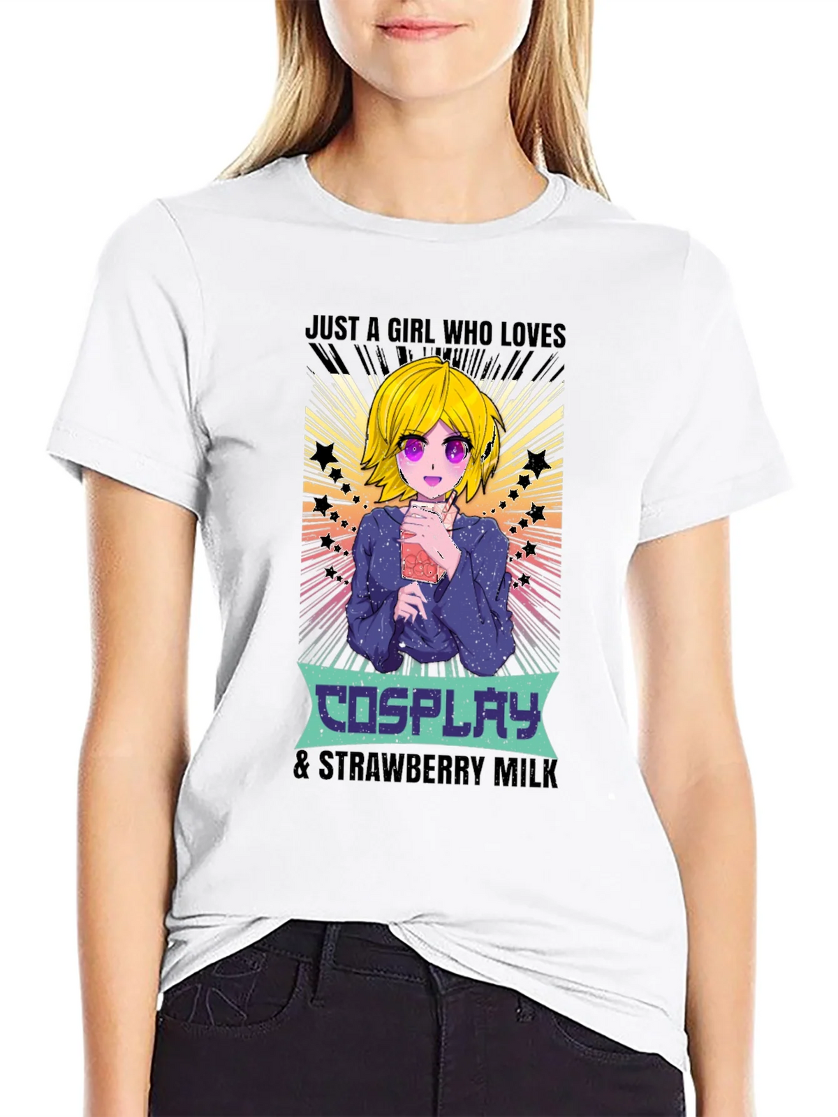 Cosplay & Strawberry Milk Anime T-Shirt product image 8