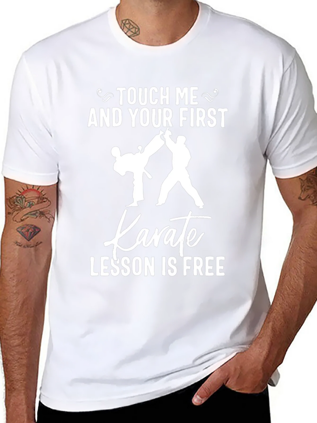 Touch Me Karate Lesson T-Shirt Funny Graphic Tee product image 7