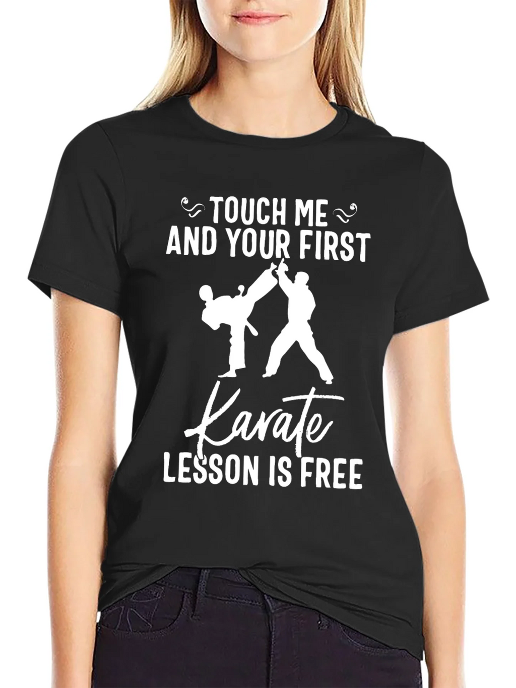Touch Me Karate Lesson T-Shirt Funny Graphic Tee product image 2