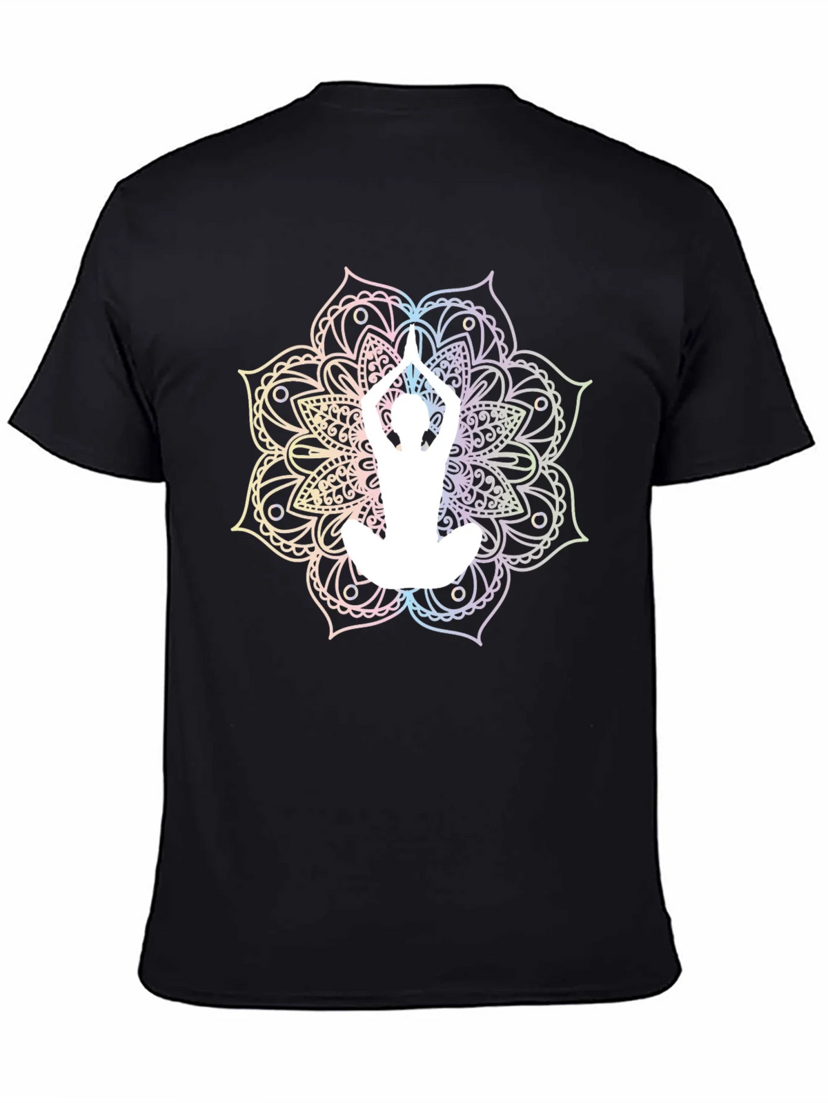 Yoga Mandala Graphic Tee - Black product image 4