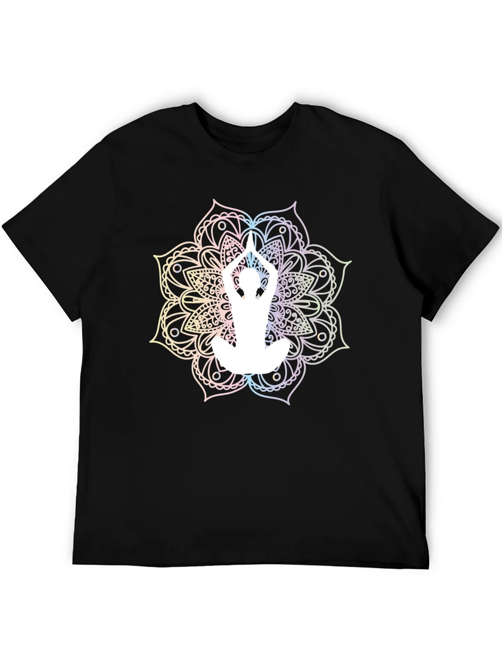 Yoga Mandala Graphic Tee - Black product image 5