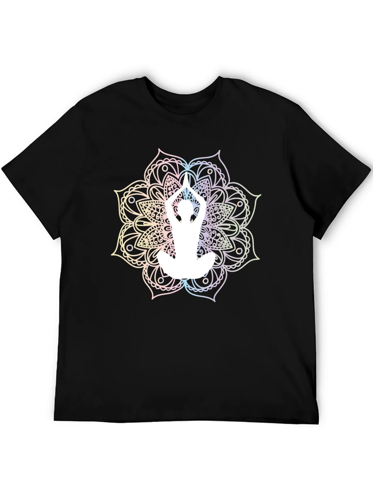 Yoga Mandala Graphic Tee - Black product image 5